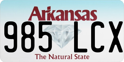 AR license plate 985LCX