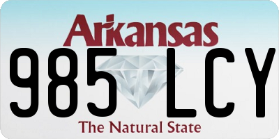 AR license plate 985LCY