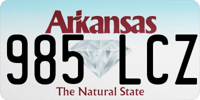 AR license plate 985LCZ
