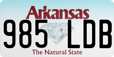 AR license plate 985LDB