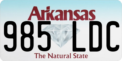 AR license plate 985LDC