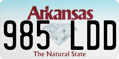 AR license plate 985LDD