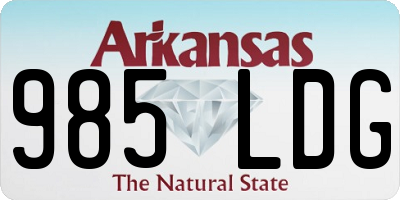 AR license plate 985LDG