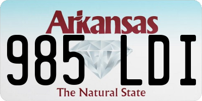 AR license plate 985LDI