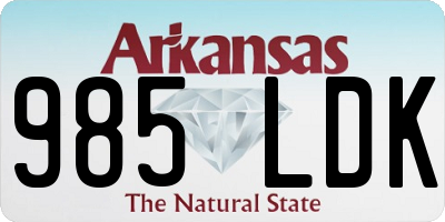 AR license plate 985LDK