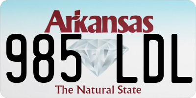 AR license plate 985LDL