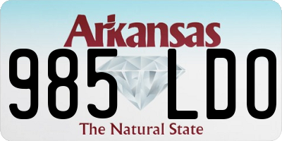 AR license plate 985LDO