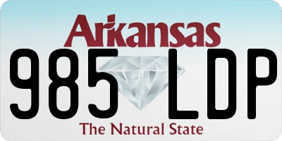 AR license plate 985LDP