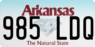 AR license plate 985LDQ