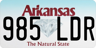 AR license plate 985LDR