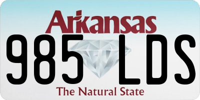 AR license plate 985LDS