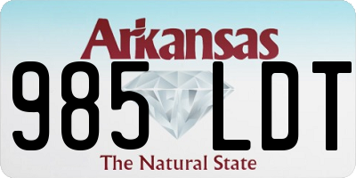 AR license plate 985LDT