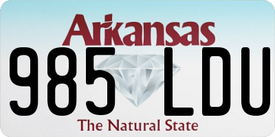 AR license plate 985LDU
