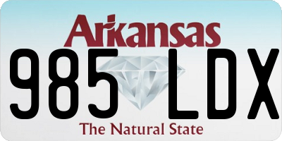 AR license plate 985LDX