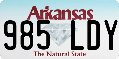 AR license plate 985LDY