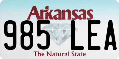 AR license plate 985LEA