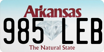 AR license plate 985LEB