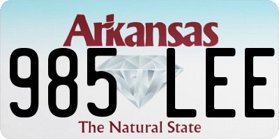 AR license plate 985LEE