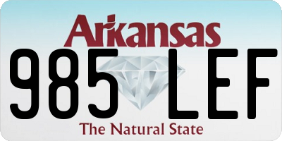 AR license plate 985LEF
