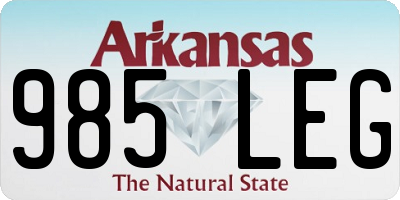 AR license plate 985LEG