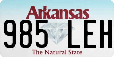 AR license plate 985LEH