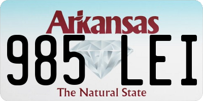 AR license plate 985LEI