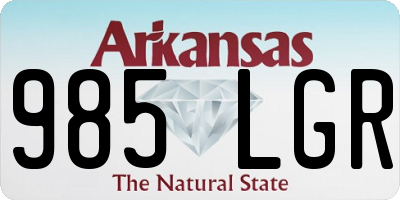 AR license plate 985LGR