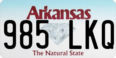 AR license plate 985LKQ