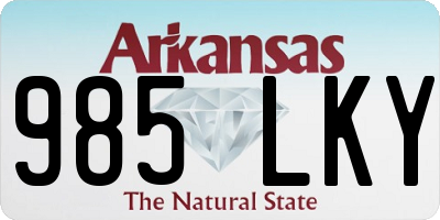 AR license plate 985LKY