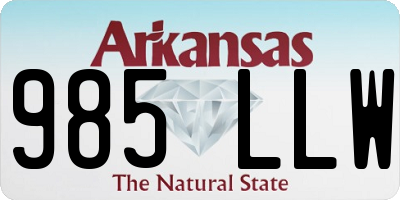 AR license plate 985LLW