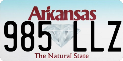 AR license plate 985LLZ