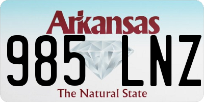 AR license plate 985LNZ