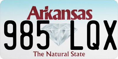 AR license plate 985LQX
