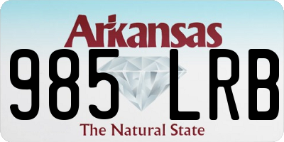 AR license plate 985LRB