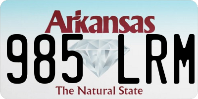 AR license plate 985LRM