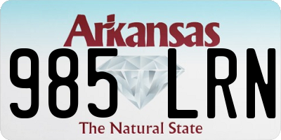 AR license plate 985LRN