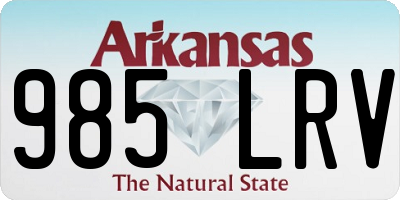 AR license plate 985LRV
