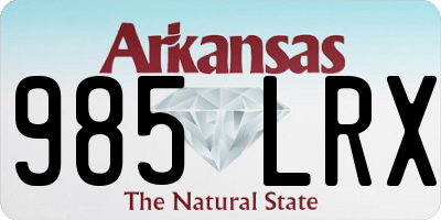AR license plate 985LRX