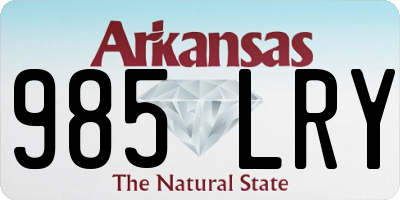 AR license plate 985LRY