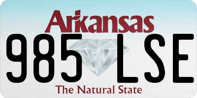 AR license plate 985LSE