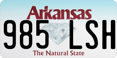 AR license plate 985LSH