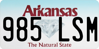 AR license plate 985LSM