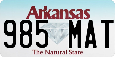 AR license plate 985MAT