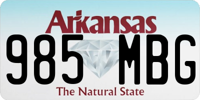 AR license plate 985MBG