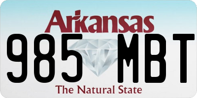 AR license plate 985MBT