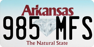 AR license plate 985MFS
