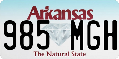 AR license plate 985MGH