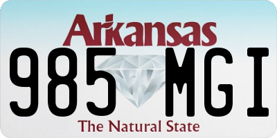 AR license plate 985MGI