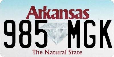 AR license plate 985MGK