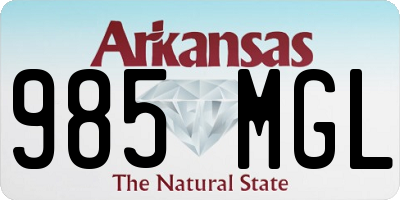 AR license plate 985MGL
